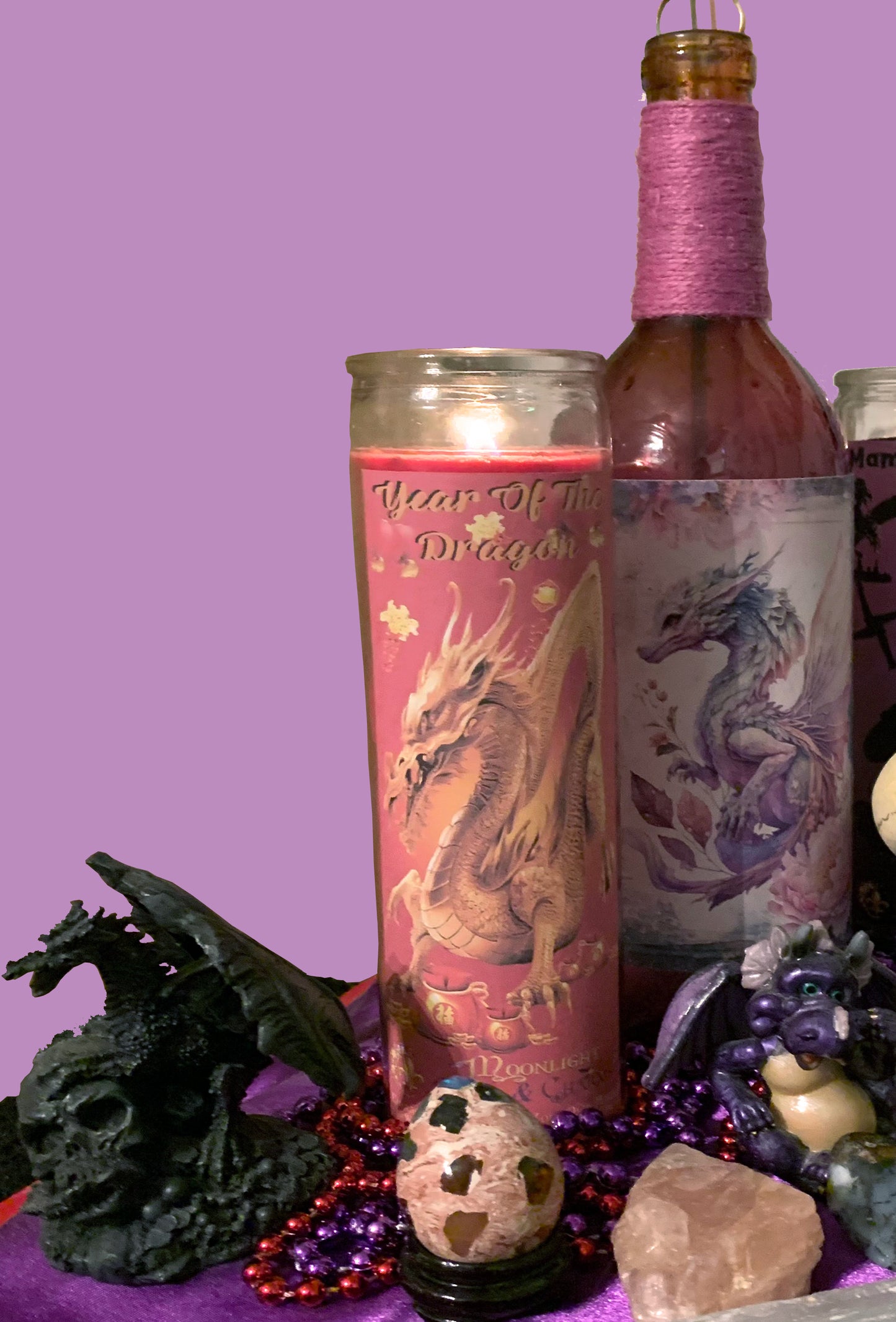 Year Of The Dragon Prayer Candle - Moonlight Potions & Charms