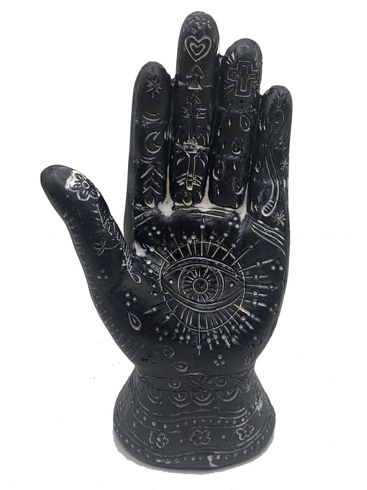 Hamsa Hand Statue, Front - Moonlight Potions & Charms