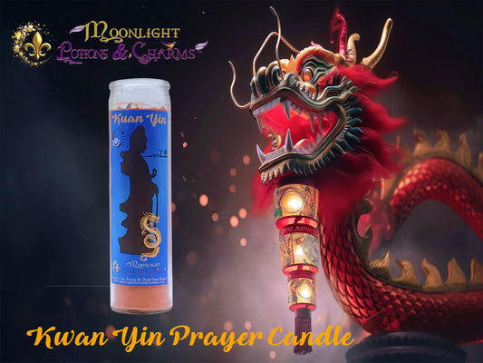 Kwan Yin Prayer Candle - Moonlight Potions & Charms