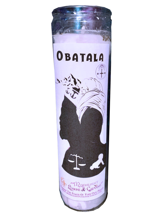 Obatala Prayer Candle - Crafted for Peace and Renewal