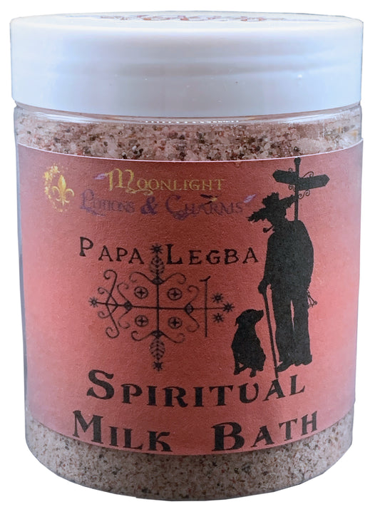 Papa Legba Spiritual Milk Bath, Front - Moonlight Potions & Charms