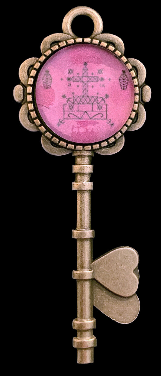 Baron Samedi Key Necklace - Brass, Large - Moonlight Potions & Charms