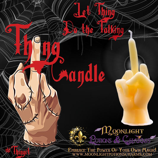 Thing Candle (F*ck It)- Our Addams Family Hand (Cream Color)